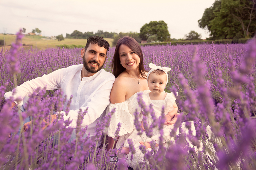servizio fotografico di famiglia nella lavanda
